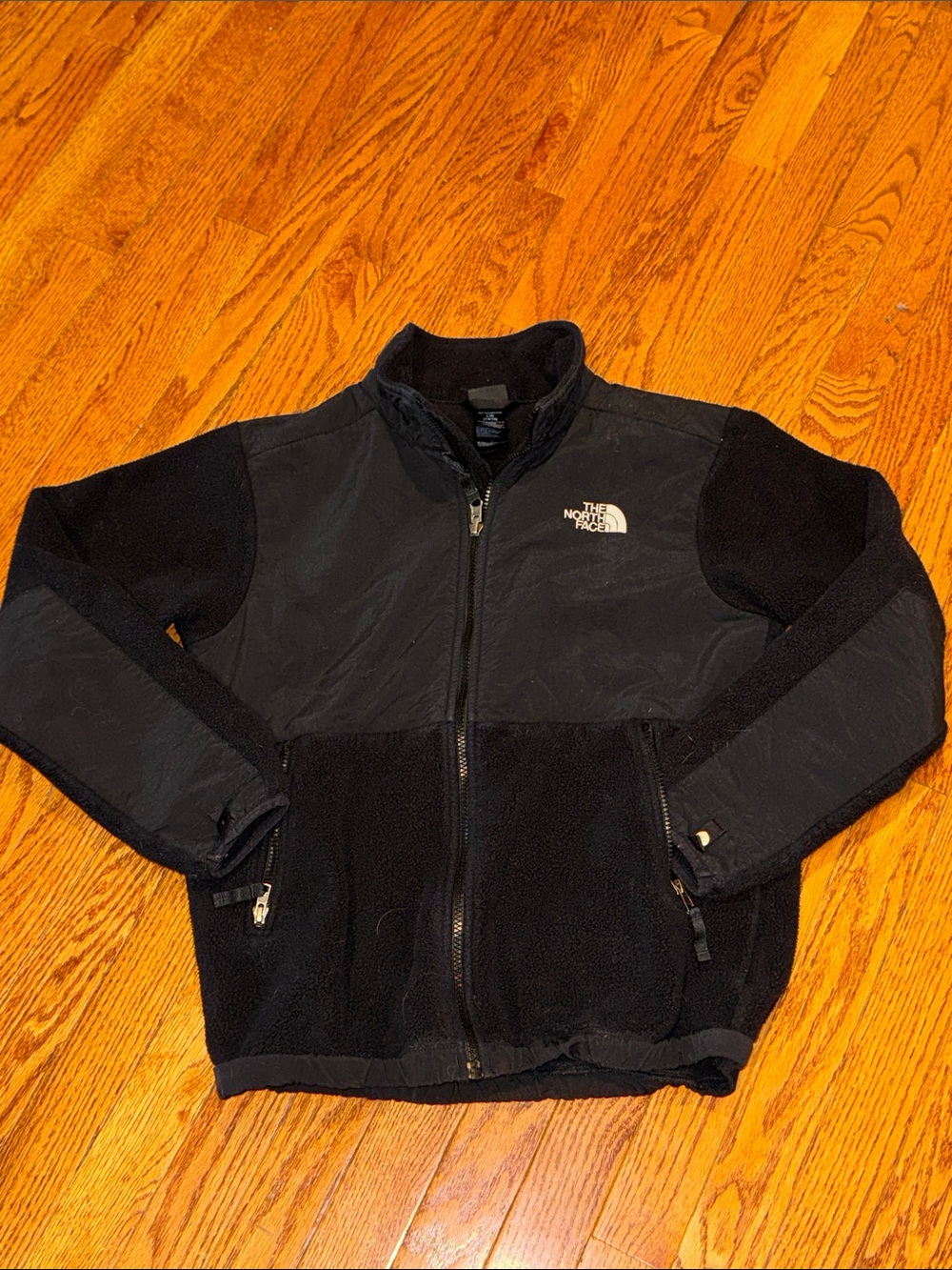The North Face Boy’s Black Fleece & Nylon Hybrid Jacket